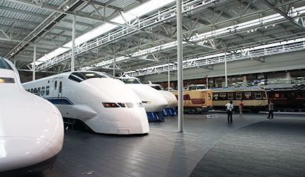 歷代新幹線及在來線的實體車輛展示