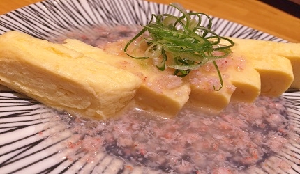 大阪心齋橋蟹しぐれ別館葉隠的蟹肉玉子燒
