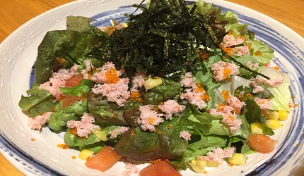 大阪心齋橋蟹しぐれ別館葉隠的蟹肉沙拉