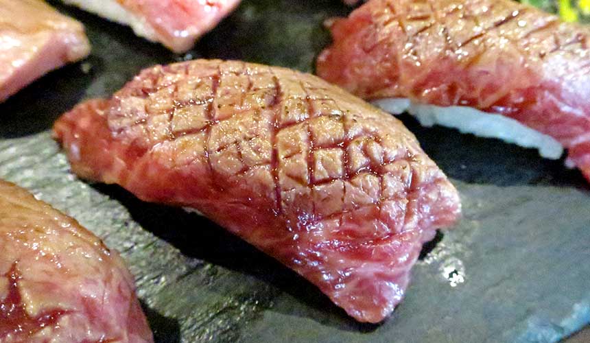 肉星的松阪生牛肉壽司看起來超好吃