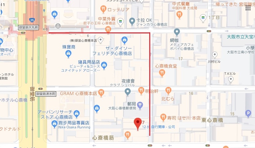 大阪心齋橋的超值居酒屋「きんいち花鳥風月」前往圖示