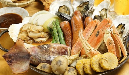 大阪難波海鮮大餐店家推薦「知床漁場 道頓堀店」的3號套餐
