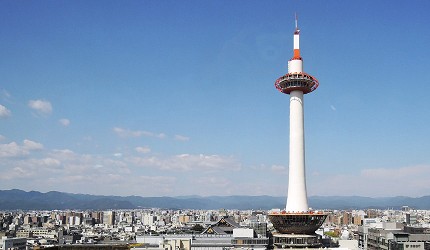 京都車站前購物推薦:京都塔商場「KYOTO TOWER SANDO」的京都塔展望室景色