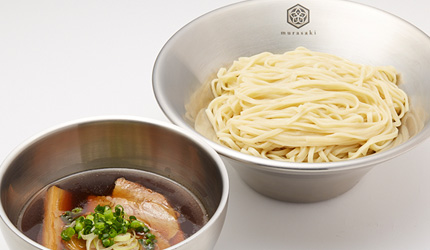 京都車站前購物推薦:京都塔商場「KYOTO TOWER SANDO」的B1F FOOD HALL美食大街的京都沾麵的先驅「京都千丸 しゃかりき murasaki 」的清湯沾麵