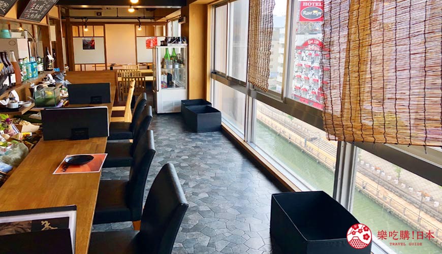大阪難波海鮮大餐店家推薦「知床漁場 道頓堀店」的店內一景