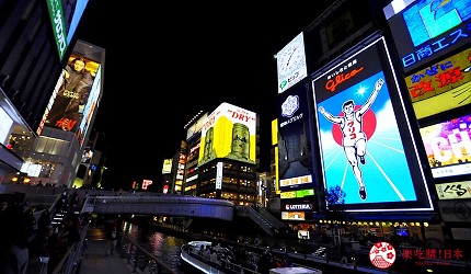 日本自由行大阪交通方便住宿推介karaksa hotel grande 新大阪 Tower唐草飯店所在的大阪心齋橋夜景