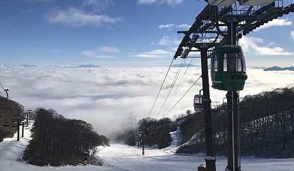 日本關西北海道新潟滑雪自由行滑雪場推薦5選之一的「Dynaland」的纜車